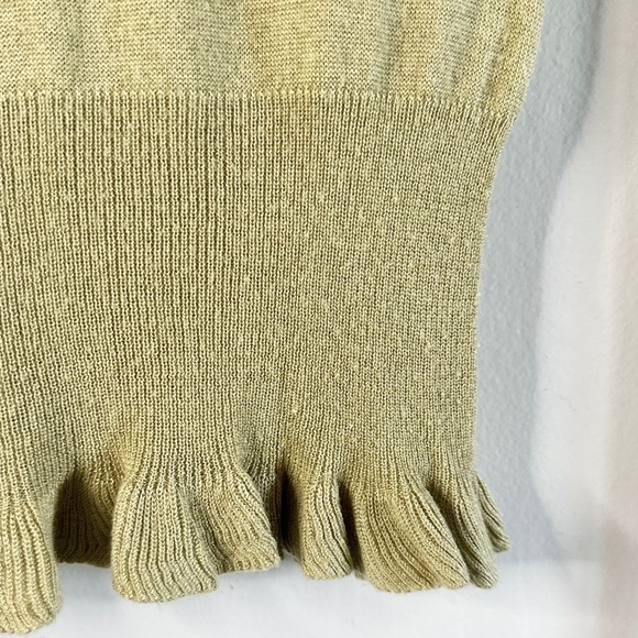 Anthropologie Moth Sweater S Smocked Lace Bow Rayon Wool Y2K vinta… - Picture 10 of 11